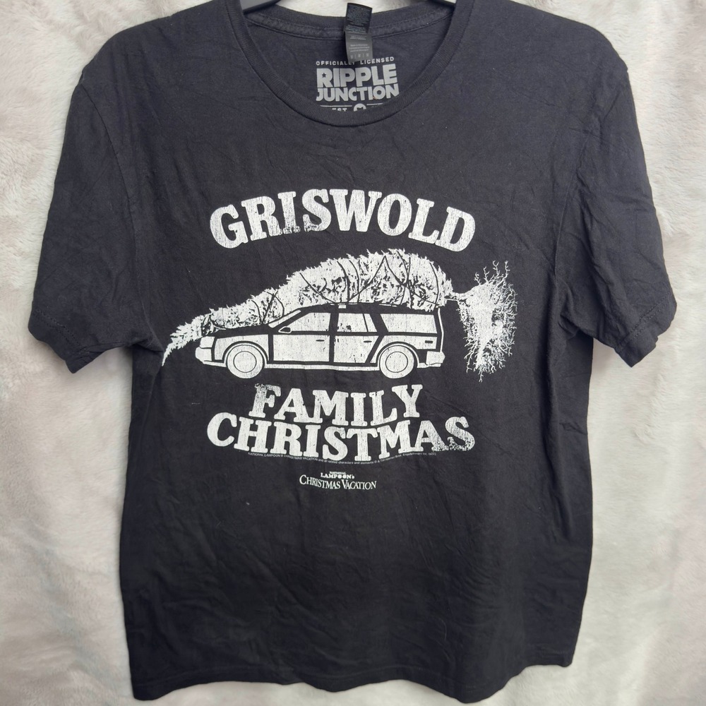 Griswold Family Christmas T Shirt Mens Medium Black National Lampoon Holiday Tee